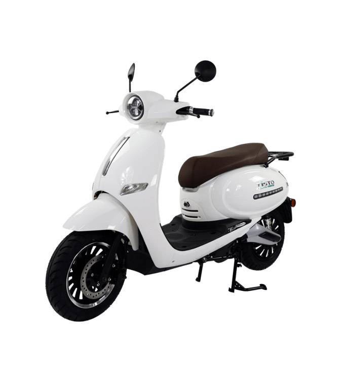 TBH Nova+ 110 km/h 6000W E-Roller - der Citycruiser Weiß Braun TBH Nova+ 110 km/h 6000W E-Roller - der Citycruiser Weiß Braun